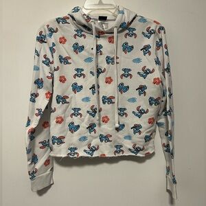 Disney lilo and stitch crop hoodie women’s XS hoodie sweatshirt sweater flower